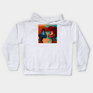 Two women facing each other Kids Hoodie